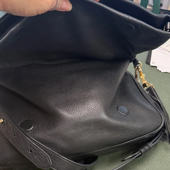 Low Start Tory Burch Black Crossbody Bag with Gold Accent - Picture 7 of 8